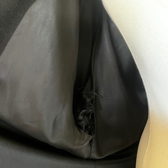 Vintage Forrani Black Wool Coat Women's 14 USA Made Long Overcoat Velvet Collar - Picture 6 of 10